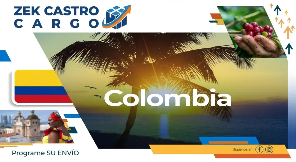 Imagen de envio de carga hacia Colombia por Zek Castro Cargo