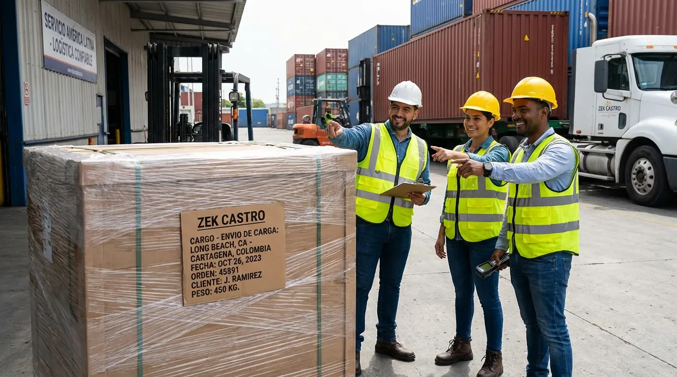 Envío de carga a Colombia desde Long Beach